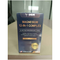 12 in 1 Magnesium Complex Capsules 120 Kapsul OEM Private Label Stok Siap Grosir SKU MBP002065