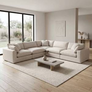 Conjunto de sofá seccional modular grande, reversible, con cojines, diseño en forma de L, adecuado para salas de estar, centros comerciales y - Product Image 4