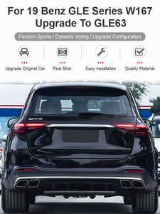 Tubos de escape de coche SYPES para <span class=keywords><strong>Mercedes</strong></span> Benz GLE clase W167, punta de escape de acero inoxidable GLE63 304, punta de silenciador Quad AMG - Product Image 3