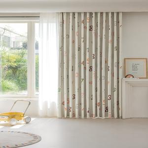 Camera dei bambini oscuranti <span class=keywords><strong>oro</strong></span> nero cartone animato Ready-Made <span class=keywords><strong>tende</strong></span> crema spazio digitale eco-friendly insonorizzate campano stampato <span class=keywords><strong>tende</strong></span> - Product Image 3