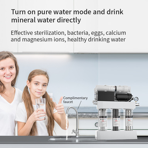 Chất lượng cao 5 giai đoạn hộ gia đình thẩm thấu ngược đôi Outlet Máy lọc nước 0.0001micromet 240V ro150l/h cho uống trực tiếp - Product Image 6