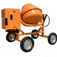 Bétonnière mobile à quatre roues auto-chargeante 350L, mini bétonnière portable à vendre