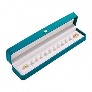 Pu Leather Necklace <b>Long</b> Bracelet Jewelry Storage Case Pendant Chain Packaging Gift <b>Box</b> - Product Image 1