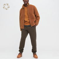 Veste polaire extérieure coupe-vent écologique Veste durable en laine d'agneau pour hommes Manteau Sherpa en peau d'agneau