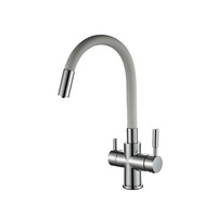 Nouveau design tuyau flexible 3 voies tuyau noir filtre évier robinet de cuisine