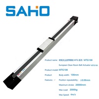 Actionneur linéaire à courroie SAHO MTG160 en profilé aluminium ultra-résistant, 2000 kg, 4 m/s, axe linéaire avec guide de précision 0,05 mm pour usage industriel