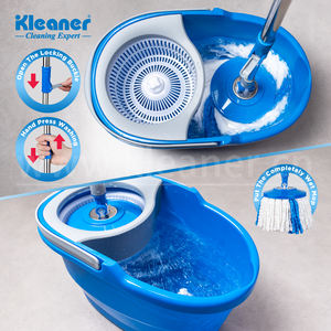 <span class=keywords><strong>Kleaner</strong></span> Ensemble de vadrouille et seau bleus de haute qualité 8L en acier inoxydable vadrouille rotative en microfibre nettoyage facile vadrouille rotative - Product Image 3