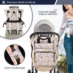 Bolsa de pañales para bebé de gran capacidad al por mayor, mochila de viaje para maternidad, bolsa de pañales - Product Image 4