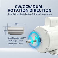Motor TENV NEMA 2 Pole 60Hz Motor AC Fasa Tunggal Serbaguna untuk Pompa, Kipas, dan Konveyor
