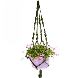 Décoration d'intérieur bohème, <span class=keywords><strong>pot</strong></span> <span class=keywords><strong>suspendu</strong></span> pour plantes en <span class=keywords><strong>corde</strong></span> de nylon fait à la main, intérieur/extérieur, vintage, macramé <span class=keywords><strong>suspendu</strong></span> fait à la main - Product Image 5