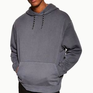 Sudadera con Capucha de Mezclilla para Hombre, Venta al Por Mayor, Otoño, Logotipo Personalizado, Alta Calidad, Manga Larga, Estilo Urbano, Talla Grande - Product Image 1