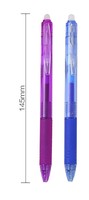 Stylos gel effaçables rétractables à clic, 10 couleurs, effacement à la chaleur avec gomme intégrée