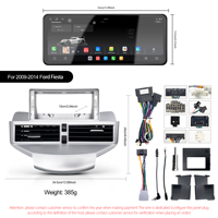 Radio con Pantalla Táctil Android de 12.3 Pulgadas para Auto, Navegación GPS, 8 Núcleos de RAM, 1 Año de Garantía para Ford Fiesta MK6/MK7 2009-2014