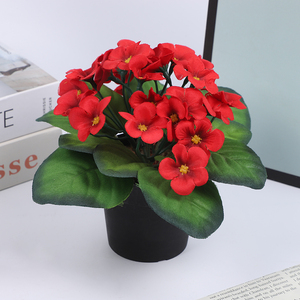 <span class=keywords><strong>Plantes</strong></span> artificielles miniatures réalistes de violettes africaines en pot en gros pour la décoration de la maison et du bureau, événements de la fête des Mères, Noël, mariages - Product Image 5