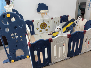 आयताकार आकार बड़ा तह सुरक्षा बाड़ प्लेयार्ड बच्चों के लिए खेल पेन जो बच्चों के लिए खेल रहे हैं - Product Image 6