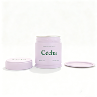 Emballage en boîte ronde en fer blanc de qualité alimentaire pour thé, café, matcha en poudre, avec étiquette personnalisée en gros, 30g 40g, couvercle à vis