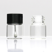 Flacon en verre borosilicate personnalisé de 5 ml et 7,5 ml, hermétique et anti-odeur, pour pilules, avec cuillère en acier inoxydable