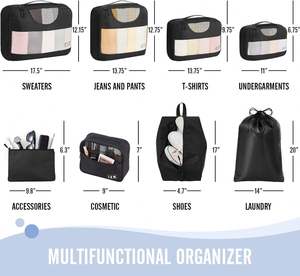 8 - Set Packing <b>Cubes</b> <b>Suitcases</b> Efficient Clothes and Travel Accessories Storage with Durable Portable Breathable Mesh Design - Product Image 6