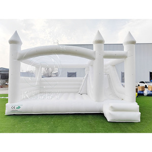 Commercial Inflatable Bounce House Kids Toddlers Inflatable Wedding Party Bouncer White Bouncy Castle with Slide PVC Materials - Product Image 2