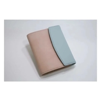 Organiseur de voyage portable à trois volets A5 A6 A7 avec contraste de couleurs, classeur à feuilles mobiles, portefeuille
