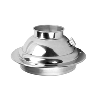 Diffuseur à œil de bœuf réglable en acier inoxydable 304/201 argenté, style victorien, avec buse à jet moderne pour ventilation, utilisation extérieure et intérieure, aéroport
