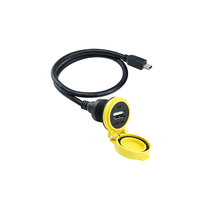 Connecteur USB 2.0 étanche IP65 avec câble d'extension, contacts en cuivre, boîtier en nylon