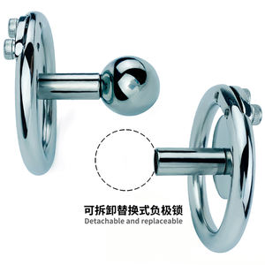 FRRK 304 Edelstahl Keuschheit BDSM Gerät Sicherheits schraube als Schloss Inbus schlüssel mit Stecker Keuschheit käfig für Männer - Product Image 2