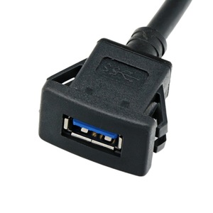 Square Snap On Abs Shell <b>Usb</b> 3.0 Male To Female Extension <b>Cable</b> For Car Ship Motorcycle Dashboard Data <b>Cables</b> - Product Image 3