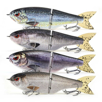 Leurre de pêche pour brochet et musky, 2026, 180 mm, 66 g, 2 sections, à coulée lente, articulé, en matériaux mixtes