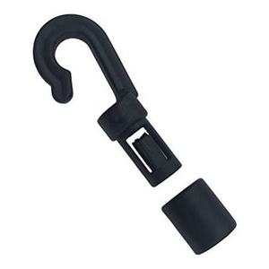 حبل شوك البنجي الأسود من البلاستيك مع شريط ربط مطاطي إكسسوارات التخييم والقوارب - Product Image 1