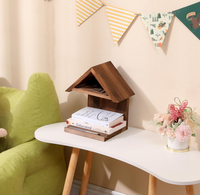 Étagère de rangement et de présentation autoportante en bois en forme de maison, très populaire, pour chambre et bureau