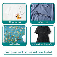 Machine à fabriquer des logos 3D, machine à fabriquer des étiquettes pour vêtements, presse à chaud pneumatique semi-automatique combinée, machine à embosser les t-shirts pour pièces