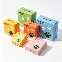 Boîte d'emballage personnalisée en gros pour jouets pour animaux de compagnie, étanche et portable, avec gaufrage, expédition rapide en 72h, boîte rigide biodégradable avec revêtement UV