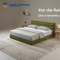 Canapé-lit compact pour petits espaces - Canapé modulaire 2-en-1 en tissu de style nordique minimaliste - Meuble de chambre moderne