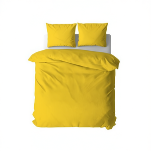 Ensemble de housse de couette 100% coton jaune italien pour lit double 200x200cm - Product Image 3