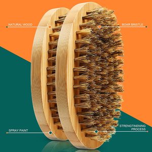 <span class=keywords><strong>Spazzola</strong></span> Professionale per <span class=keywords><strong>Barba</strong></span> in Bambù e Setole Morbide di Cinghiale con Logo Inciso al Laser, Vendita all'Ingrosso - Product Image 3
