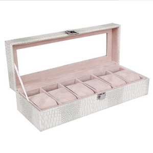 Factory Outlet Newest Style PU Leather Snakeskin Grain Customize Luxury Watch strap Packaging Box