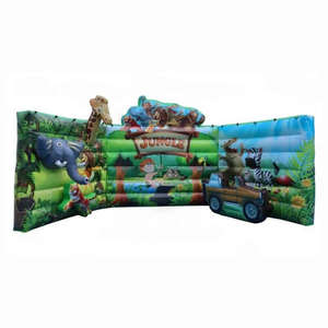 3D 사파리 동물 사진 벽 사파리 셀카 스테이션, 풍선 야생 동물 공원 셀카 스테이션, 판매용 풍선 배경 - Product Image 1