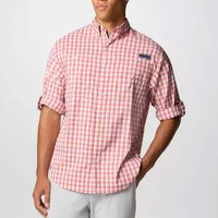 Camisa de pesca hawaiana de camuflaje para hombre con botones, de poliéster, con protección UPF 50 y SPF 50, con bolsillo.