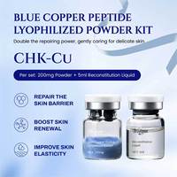 Kit de poudre lyophilisée de peptide de cuivre bleu GHK-Cu OEM/ODM, aide à raffermir la peau, à lisser les ridules et à stimuler l'éclat de la peau