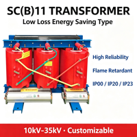 Transformateur de distribution triphasé à résine coulée de type sec SCB 11 30-2500 kVA 10 kV/0,4 kV à enroulement en cuivre, approvisionnement direct usine