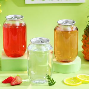 330ml Cylinder PET <b>Jar</b> with Pump Cap and Adhesive <b>Label</b> Customizable Logo Aluminum Lid for Food & Beverage Use - Product Image 2