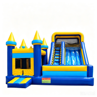 Castillo Inflable con Tobogán, Diseño Comercial, PVC de Grado Comercial, para Fiestas Infantiles al Aire Libre
