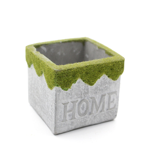Casa interior escritorio decoración de mini cubo jardinera maceta pequeña de cemento cuadrado suculentas maceta de flores - Product Image 1