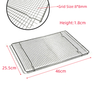Grille de refroidissement rectangulaire en métal chromé pour grillades en extérieur, séchage du pain et des steaks