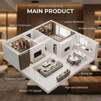 Armoire de chambre à coucher en bois moderne, écologique, résistante à l'humidité, avec un grand espace de rangement et des options personnalisables