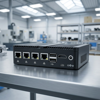Mini PC Routeur Pare-feu 12e Génération N100 N150 4 ports LAN I226-V 2.5G J6412 2 ports RS232 COM NVMe Mini Ordinateur Fanless Boîtier Proxmox PfSense