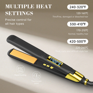 Professional <strong>Hair</strong> <strong>Straightener</strong> for Hot Comb <strong>Hair</strong> Style Tool Fast Heating <strong>Hair</strong> Iron Curler 2 in 1 Hairdressing Appliance - Product Image 2