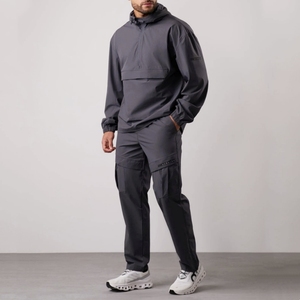 Tuta personalizzata in Nylon elastan 1/<span class=keywords><strong>2</strong></span> con Zip laterale con cerniera mezza giacca e pantaloni esterni tute da uomo - Product Image 1
