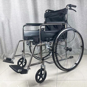 Foldable Wheelchair Lightweight Manual Mobility Chair For Elderly And Disabled People With U Brake And High Carbon Steel <b>Frame</b> - Product Image 5